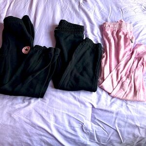 3 pair of joggers- girls. Eddie Bauer, converse, old navy, size 8 and 10-12.